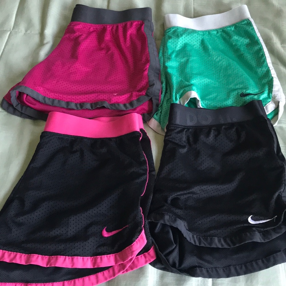 Nike Dri Fit shorts. 4 pairs. Small